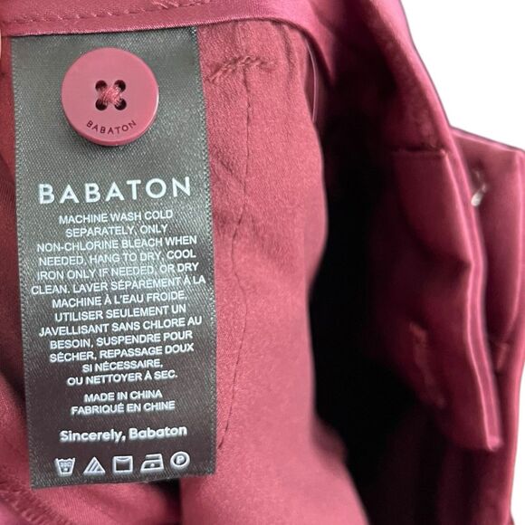 Babaton Satin Cargo Pants Women’s Size 00 Burgundy Utility Trousers Y2K - Picture 12 of 14